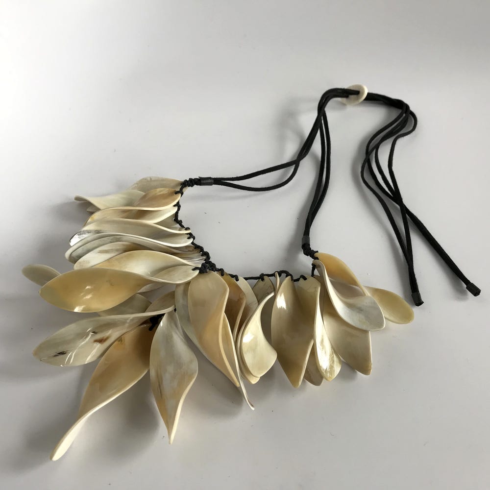 Up-Cycled Horn Thermal Curls Necklace