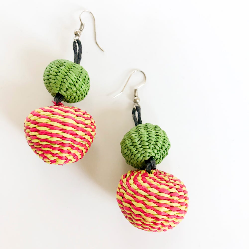 Iraca Candy Double Earrings